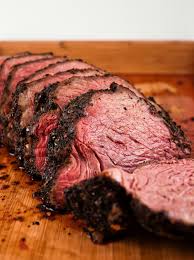 Coffee-Crusted Sirloin Tip Roast with Horseradish Mustard & Wild Mushr